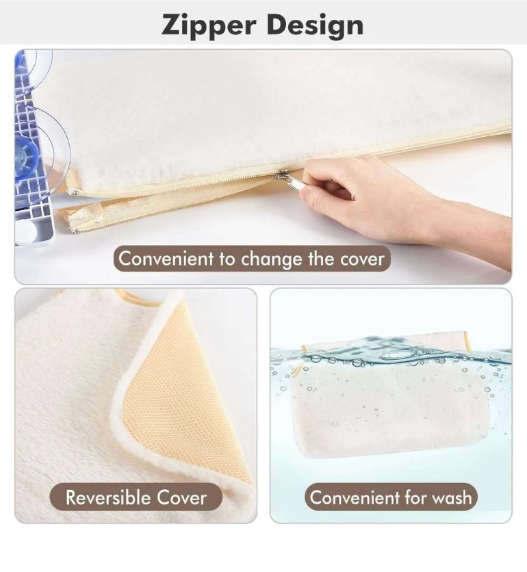 Zipper reversible washable cover