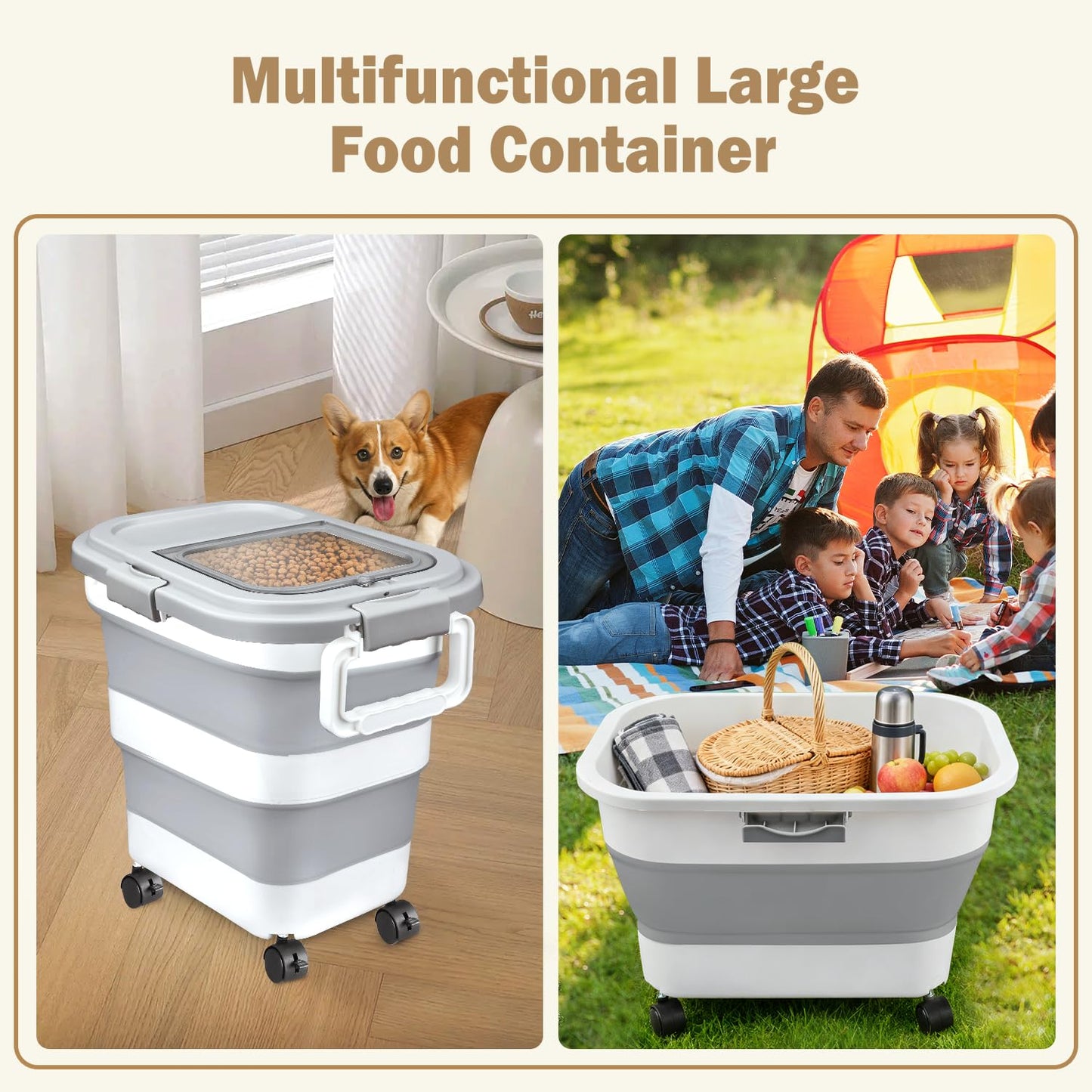 Collapsible Airtight Food Storage Container