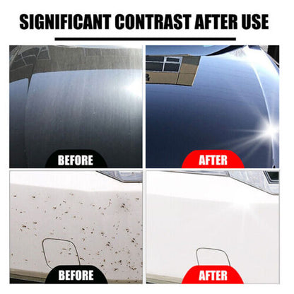 Before and after car coating spray - glossy water repellent paint