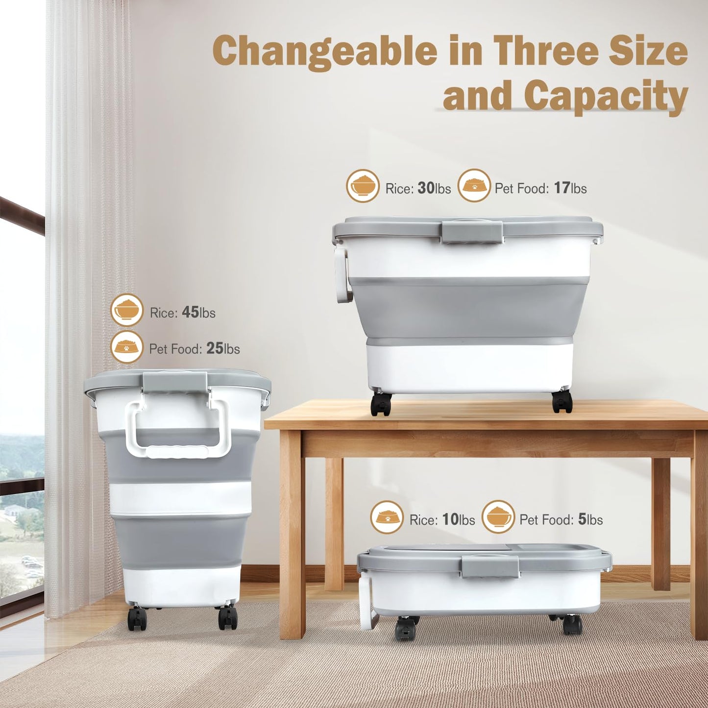 Collapsible Airtight Food Storage Container
