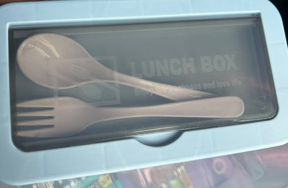 1200ml 3-Compartment Leak-Proof Lunch Box with Spoons