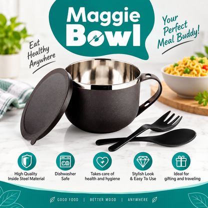 Maggie Bowl with Lid, Spoon & Fork