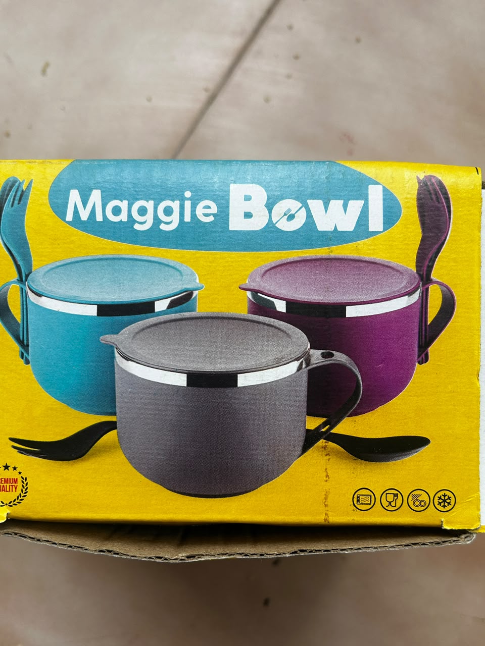 Maggie Bowl with Lid, Spoon & Fork