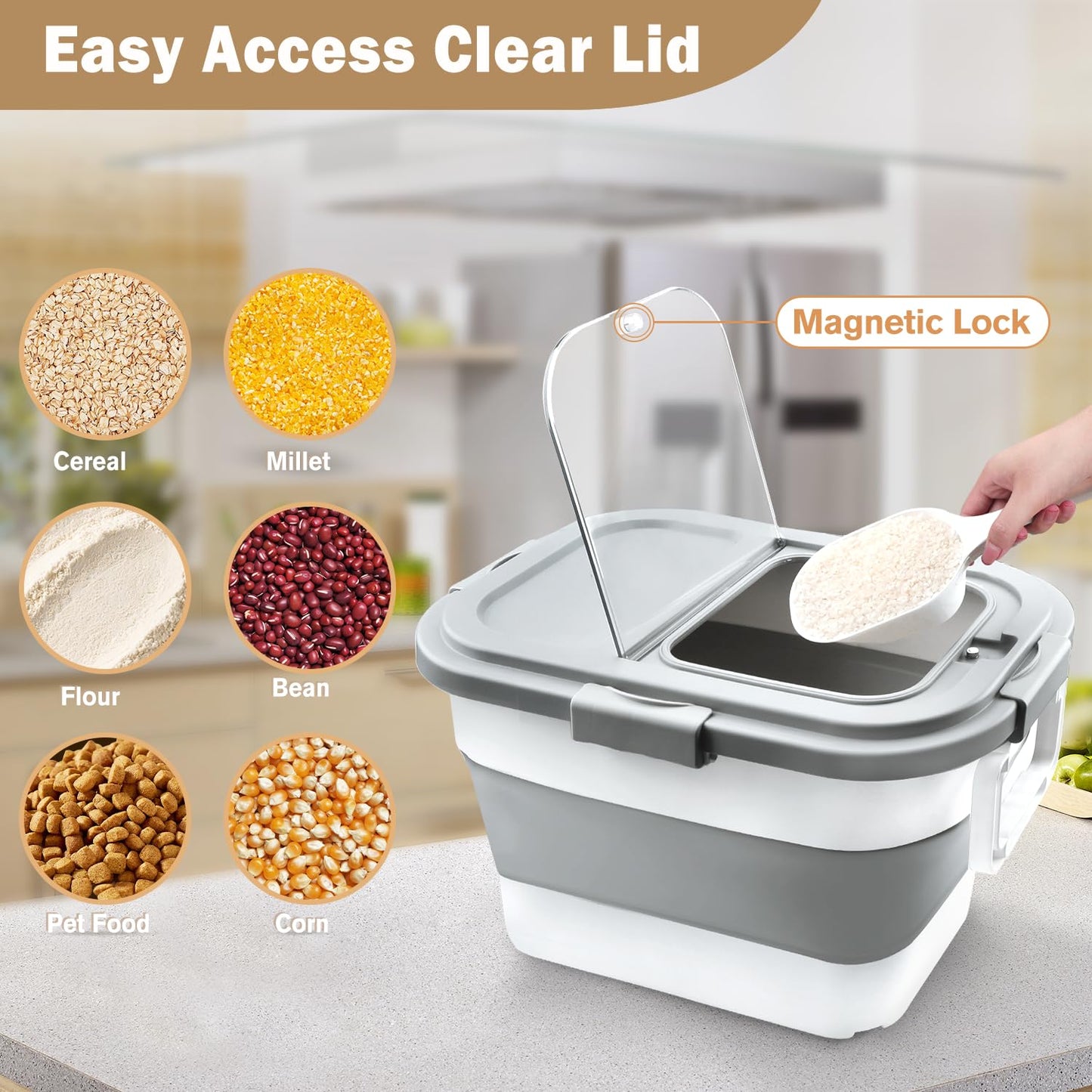 Collapsible Airtight Food Storage Container