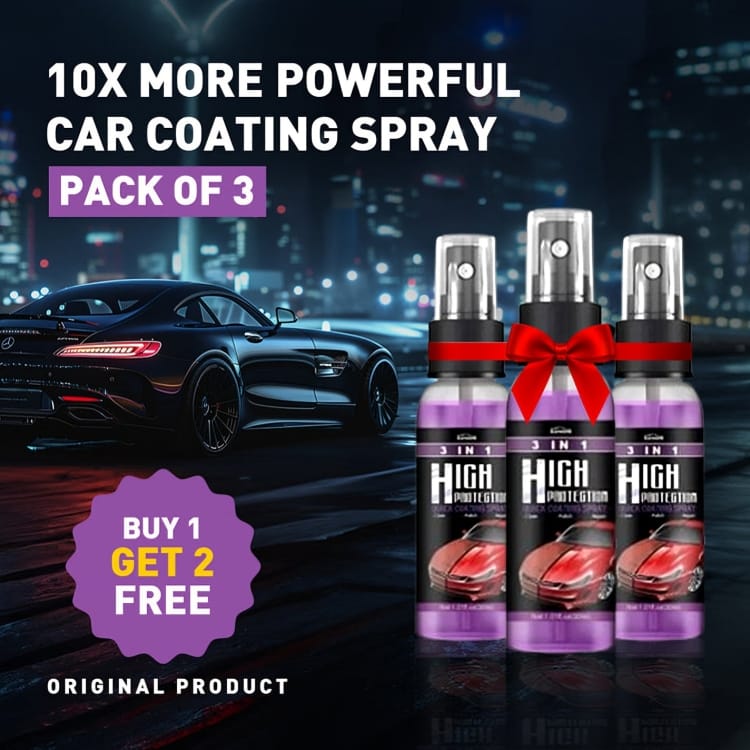 3-in-1 ceramic car coating spray pack of 3 bottles
