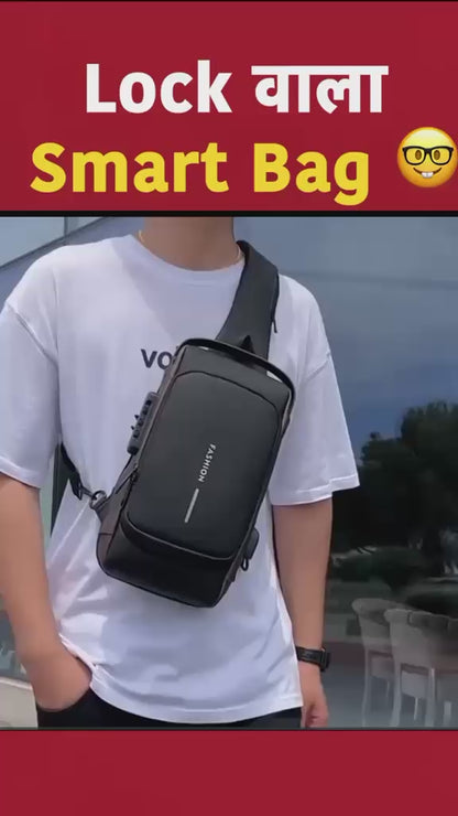 Crossbody Sling Bag for Men Women, Anti-Theft Fashion Chest Bag with Usb Charging Port, Messenger Bags, Waterproof Casual Shoulder Bag